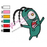 Plankton SquarePants Embroidery Design